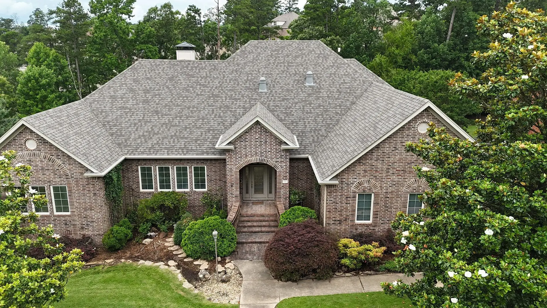 Front of home after roof replacement
